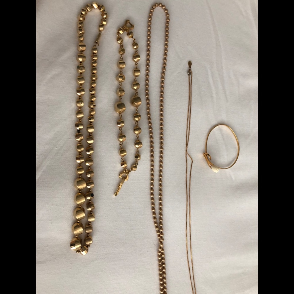 ‘90s Gold Plated Necklace and Bracelets